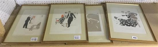 Four early 20th Century prints from Military tailors
